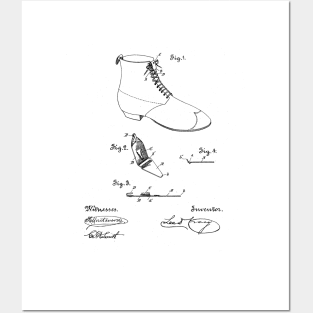 Shoe Design Vintage Patent Hand Drawing Posters and Art